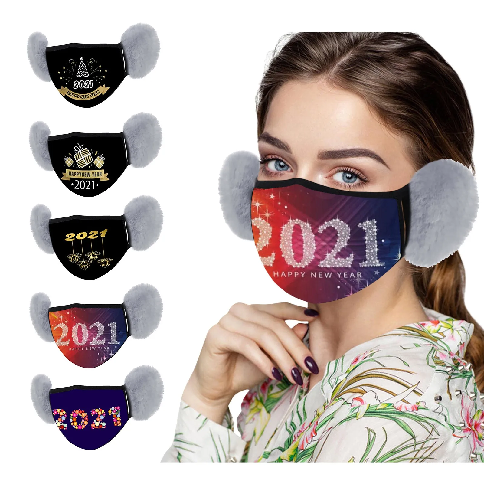 

2021 Adult New Years masque Warm Face Mask Washable Reusable Dustproof Breathable Protection Mask Mascarillas маска для лиа
